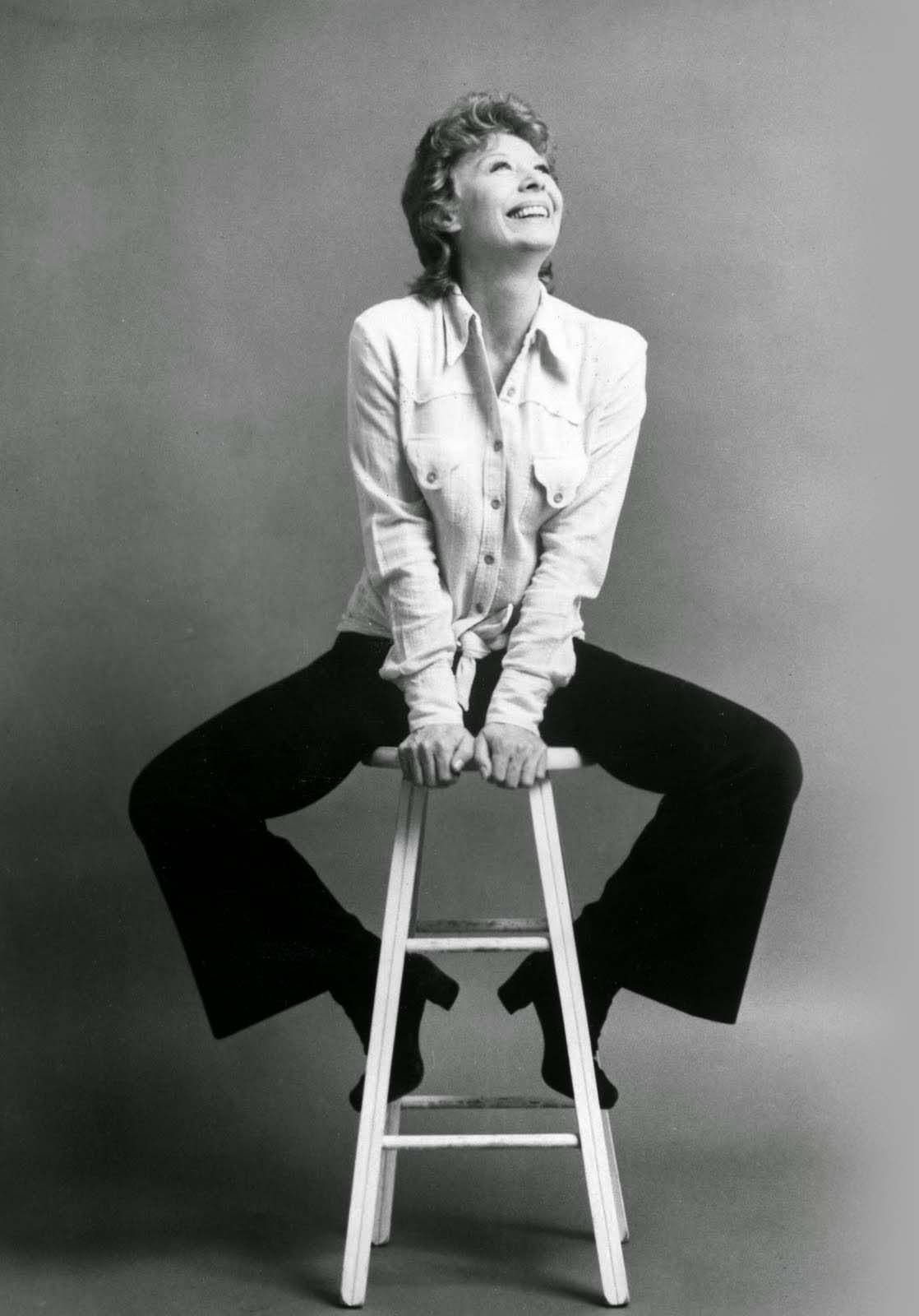 Gwen Verdon on a stool